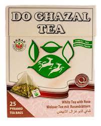 خرید چای سفید همراه با گل رز دوغزال