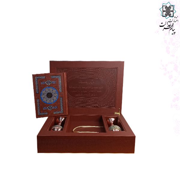 ست قرآن وزیری با 2گلدان خاتم - Image 3
