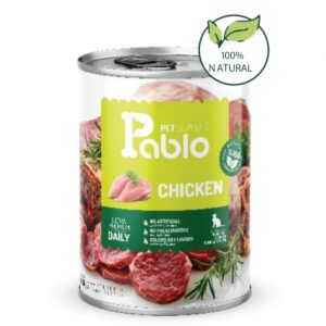 2 کنسرو نچرال گربه بالغ پابلو (مرغ) 400 گرمی