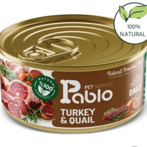 کنسرو نچرال گربه بالغ پابلو (بوقلمون و بلدرچین) 120 گرمی