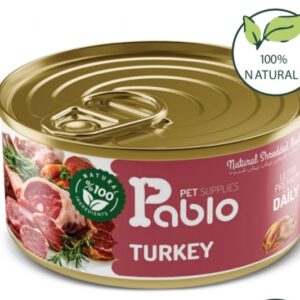 7 کنسرو نچرال گربه بالغ پابلو (بوقلمون) 120 گرمی