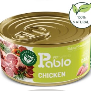 8 کنسرو نچرال گربه بالغ پابلو (مرغ) 120 گرمی