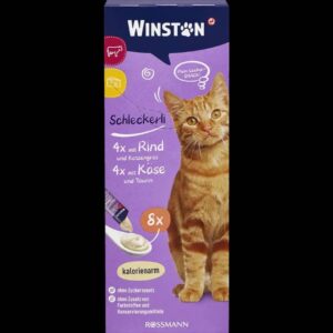 بستنی گربه وینستون ۸ عددی طعم گوشت گاو و پنیر