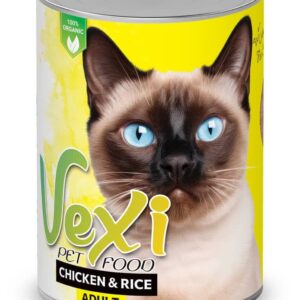 کنسرو گربه بالغ طعم مرغ و برنج وکسی