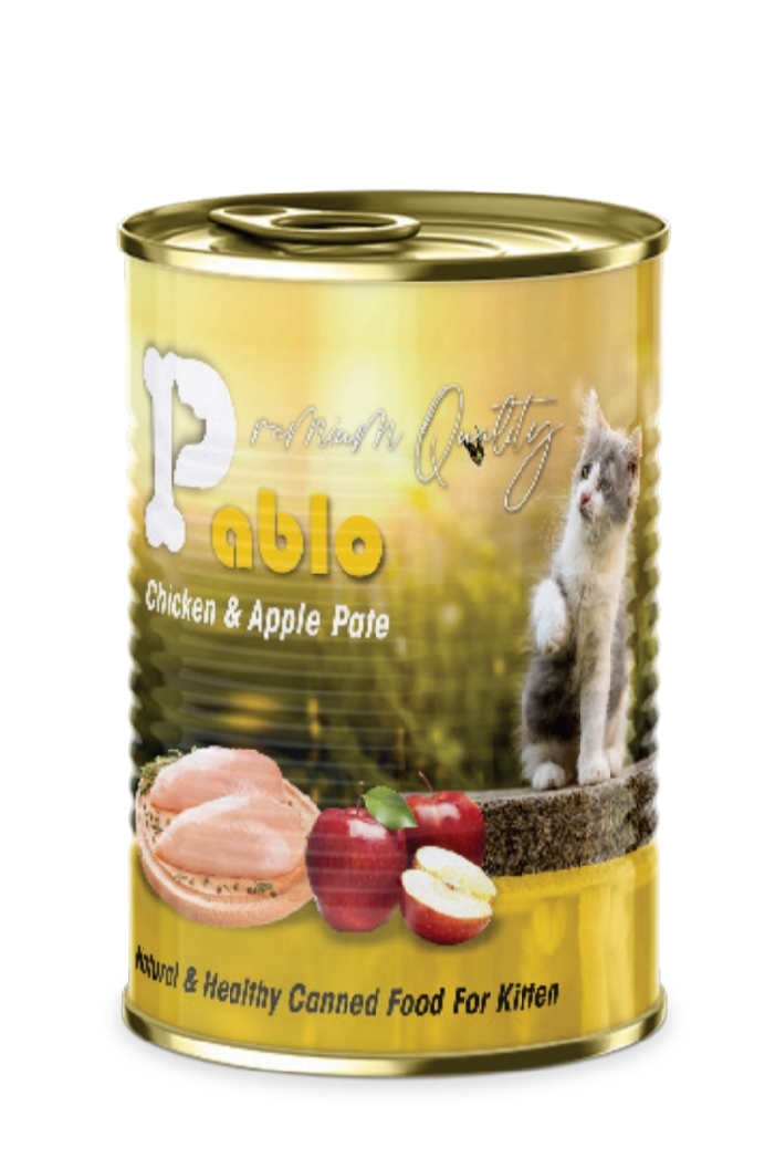 کنسرو بچه گربه پابلو (مرغ و سیب) 400 گرمی