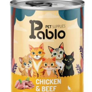 333 کنسرو گربه بالغ پابلو (مرغ و گوشت) 430 گرمی