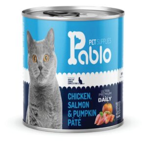 کنسرو گربه بالغ پابلو (مرغ،ماهی و کدو) 800 گرمی