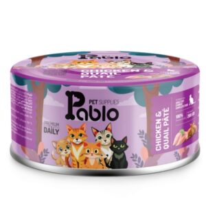 444 کنسرو گربه بالغ پابلو (مرغ و بلدرچین) 200 گرمی