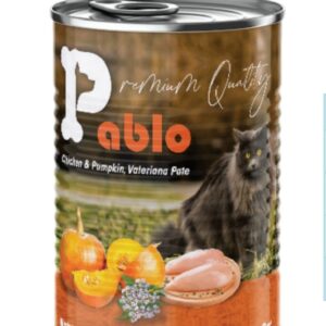 کنسرو گربه بالغ پابلو (مرغ، کدو و سبزیجات) 400 گرمی