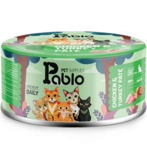 666 کنسرو گربه بالغ پابلو (مرغ و بوقلمون) 200 گرمی