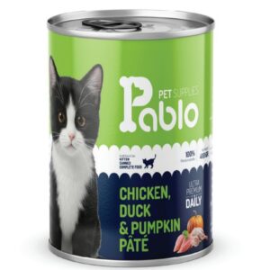 666 کنسرو بچه گربه پابلو (مرغ،اردک و کدو) 400 گرمی